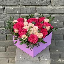 Цветочная композиция из Розы в коробке в Новоегорьевском