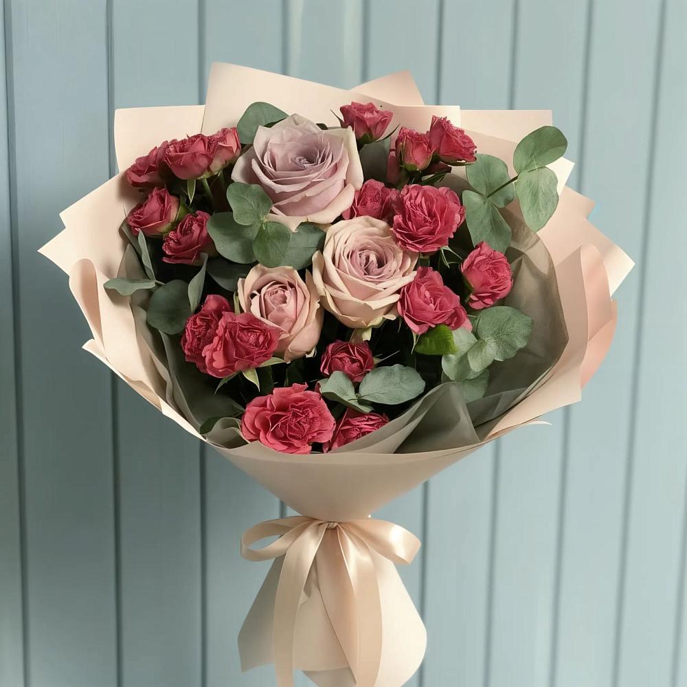 Букет цветов из: Гвоздики и Розы в Новоегорьевском