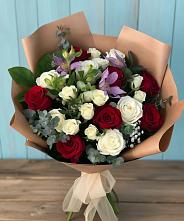 Букет цветов из:  Розы и Альстромерии в Новоегорьевском