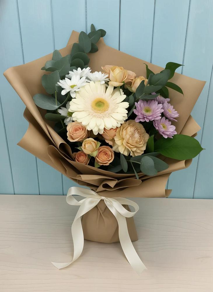 Букет цветов из: Герберы и Хризантемы в Новоегорьевском