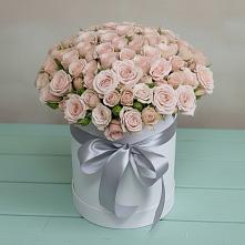 Цветочная композиция из Розы в шляпной коробке в Новоегорьевском