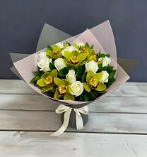 Букет цветов из:  Орхидеи и Розы в Новоегорьевском