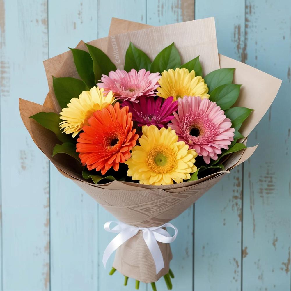 Букет цветов из: Герберы в Новоегорьевском