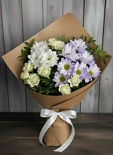 Букет цветов из:  Хризантемы и Розы в Новоегорьевском