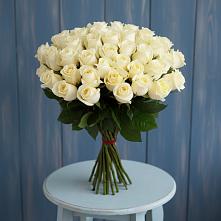 Букет 51 Белая роза Эдлесс Лав в Новоегорьевском