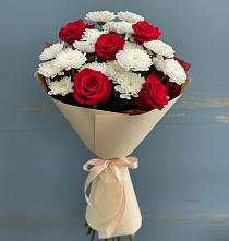 Букет цветов из:  Розы и Хризантемы в Новоегорьевском