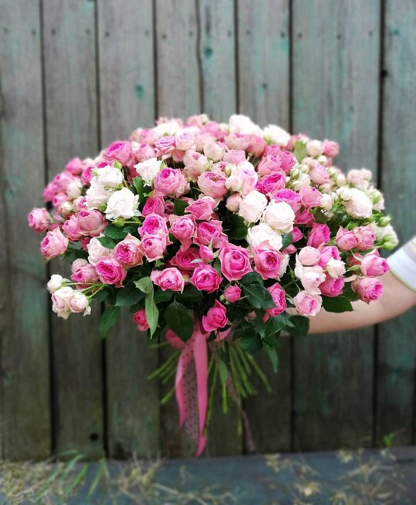 Букет Розовые кустовые розы Натали и Лав Лидия в Новоегорьевском