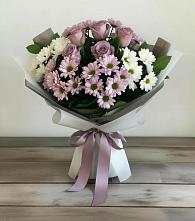 Букет цветов из:  Хризантемы и Розы в Новоегорьевском