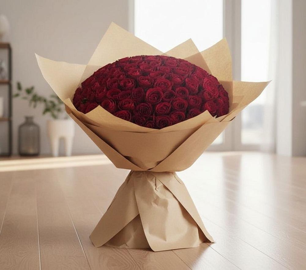 Букет 101 Красная роза в Новоегорьевском