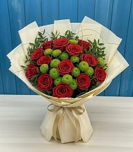 Букет цветов из:  Розы и Хризантемы в Новоегорьевском