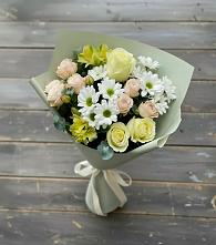 Букет цветов из:  Альстромерии, Розы и Хризантемы в Новоегорьевском