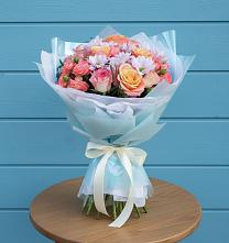 Букет цветов из:  Хризантемы и Розы #REPLACE_PRED# Новоегорьевском