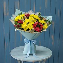 Букет цветов из:  Альстромерии и Хризантемы в Новоегорьевском
