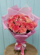Букет 15 Розовых роз Равель #REPLACE_PRED# Новоегорьевском
