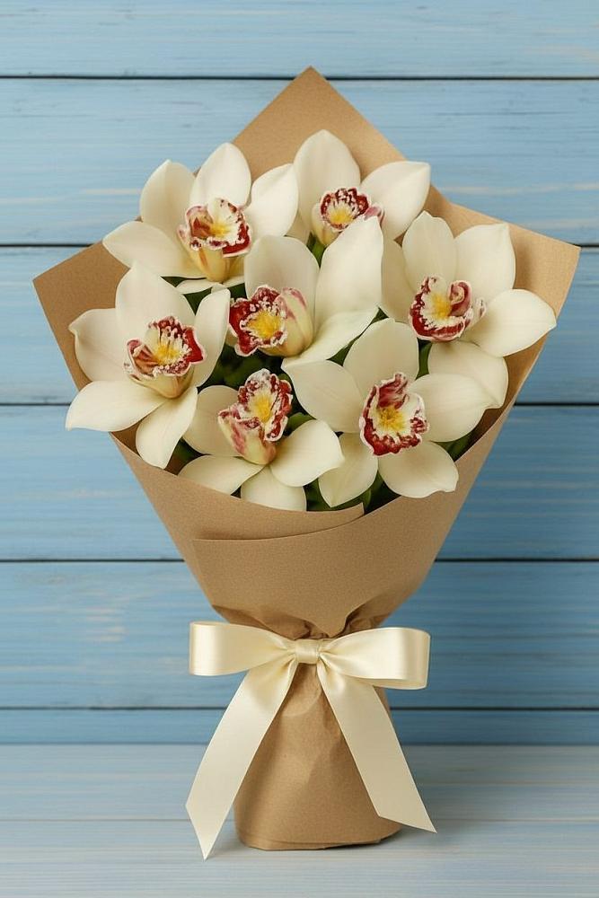 Букет цветов из: Орхидеи и Розы в Новоегорьевском