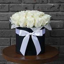 Цветочная композиция из Розы в шляпной коробке в Новоегорьевском